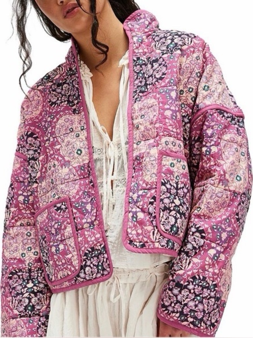 Free People Chloe Jacket in Sweetheart Combo